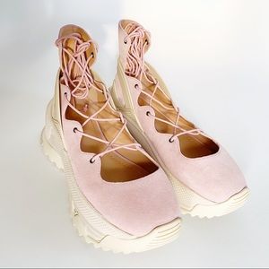 lace up ballerina sneaker coach